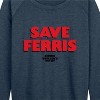Women's - Ferris Bueller's Day Off - Bueller Bueller Bueller Lightweight French Terry Wide Neck Long Sleeve Shirt - 2 of 4