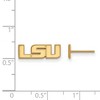 Black Bow Jewelry 10k Yellow Gold Louisiana State Fighting Tigers NCAA Post Earrings - 2 of 3