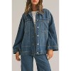 Women's Side Tie Denim Jacket - MIOU MUSE - 2 of 4