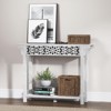 Galano Carved Wood Console Table with Bottom Shelf 43" W × 12" D × 33" H - 4 of 4