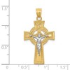 Black Bow Jewelry 14k Two Tone Gold INRI Celtic Crucifix Pendant, 20 x 36mm - 4 of 4
