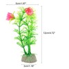 Unique Bargains Aquarium Plastic Plants for Goldfish Tank Landscape Decoration Green 4.72" 2 Pcs - 4 of 4