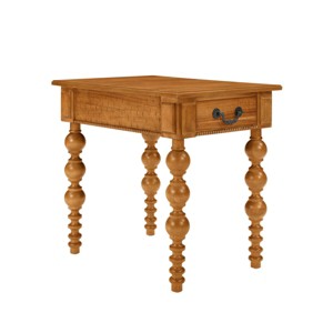 FONTOI End Tables Coffee Table Solid Wood Night Stand Side Table Living Room Furniture with Drawer, Vintage Sofa Table, Natural Brown, 18"*24"*23" - 1 of 4