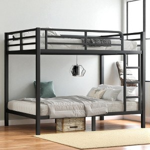 Mshliw Metal Twin XL/Full/Full XL/Queen Bunk Bed for Teens and Adults, Heavy-Duty Space-Saving Bunk Bed Frame with Guardrails, Noise-Free Design - 1 of 4