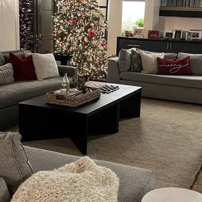 River Heights Square Wooden Coffee Table Black - Threshold™ Designed ...