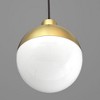Progress Lighting, Globe Collection, 1-Light Pendant, Brushed Nickel, Opal Glass Shade - 2 of 4