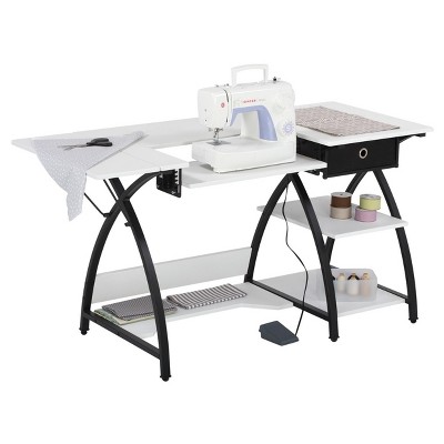 Sew Ready Comet Hobby And Sewing Desk Black/White - Studio Designs