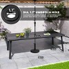 Crestlive Products Patio Outdoor Dining Table, Aluminum Frame with Umbrella Hole Outdoor Furniture Black - 3 of 4