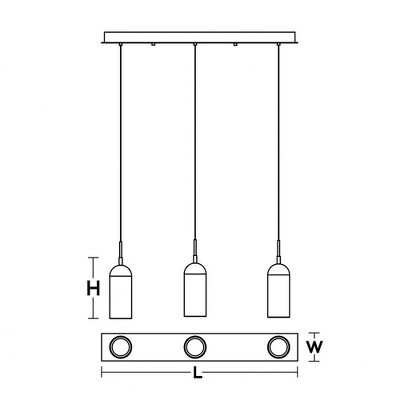 AFX Kiran 3 - Light Pendant in  Black