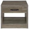 Coaster Felix Farmhouse Square Wood End Table with Drawer Gray Driftwood - image 4 of 4