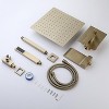 Okak 10IN Wall Mount Square Rainfall Shower Head with Rough-In Valve Body, Dual Shower Head with High Pressure, Handheld Shower Head - 3 of 4