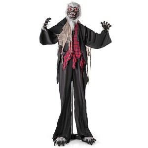 Costway 8.2 Ft Halloween Animatronics Sound-activated Werewolf with Light-up Eyes - 1 of 4