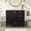 INFURNIC Vanity Tables, Functional Compact Space Saving Bathroom Vanity with Advanced Features for Small Bathrooms, Black, 18.3"*24"*34.3" - 2 of 4