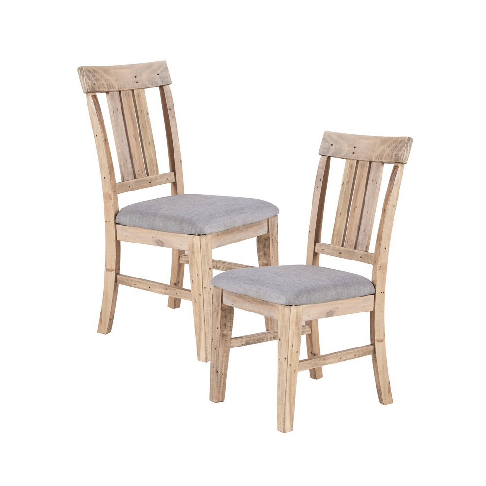 Photos - Chair Ink+Ivy Set of 2 Sonoma Dining Side  Natural/Gray