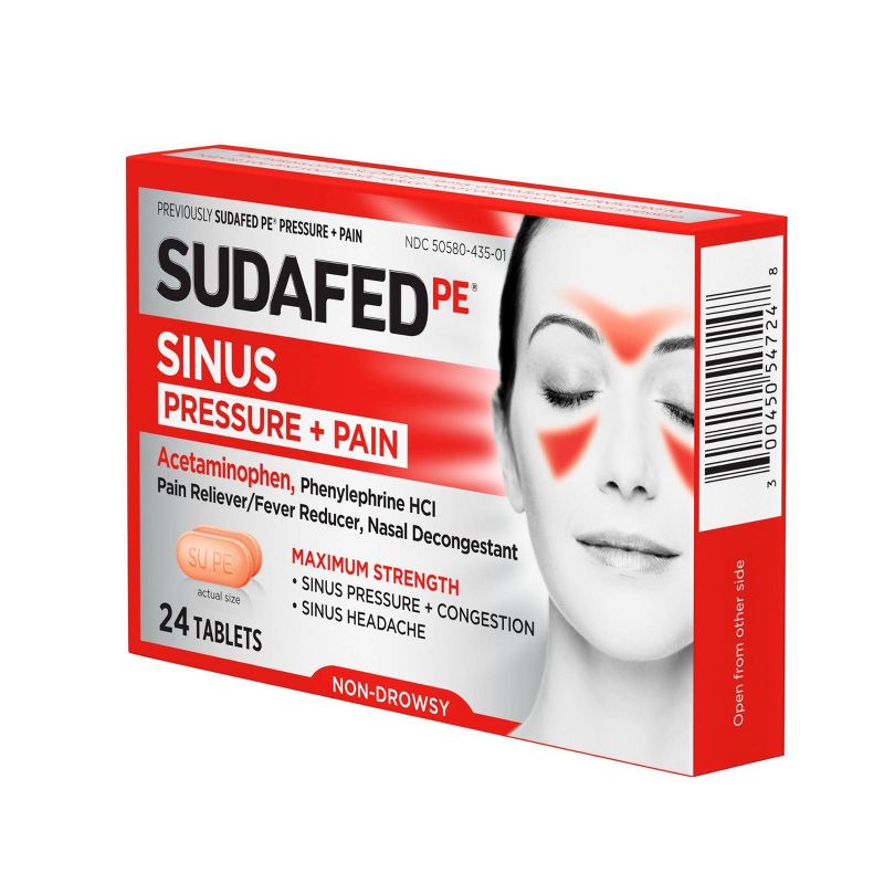 Sudafed PE Pressure + Pain Caplets - 24ct, 6 of 9