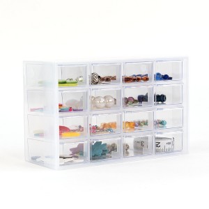 Everything Mary Clear 16-Drawer Organizer – Wall-Mountable Plastic Storage Cabinet for Crafts, Jewelry, Beads & Small Parts - 1 of 4