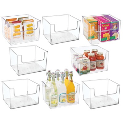 mDesign Plastic Food Storage Organizer Bin for Kitchen, 8 Pack : Target