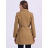 Allegra K Women's Collar Long Sleeve Single Breasted Winter Long Coat - 4 of 4
