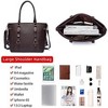 West 3PCS Purses for Women Tote Bag and Wallet Set Shoulder Satchel Handbags - 4 of 4