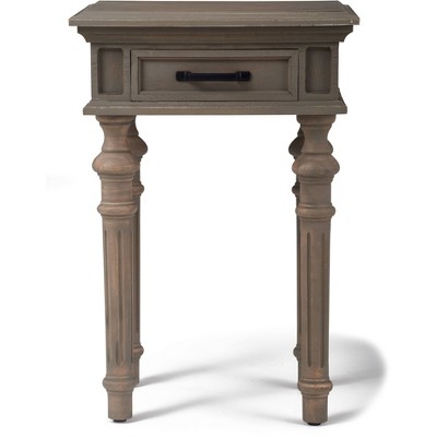 Cassatt 1 Drawer Side Table Gray - Finch