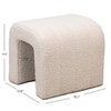 Nordlys White Bouclé Pouf Vintage Style Upholstery Living Room - 4 of 4