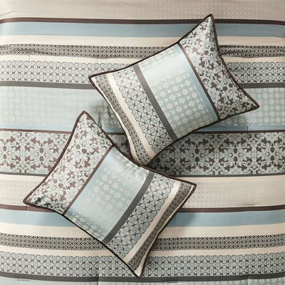 California King Blue Reversible Microfiber Comforter Set