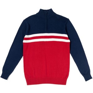 Cozeeme Quarter Zip Long Sleeve Sweater Little Kid to Big Kid  - 1 of 4