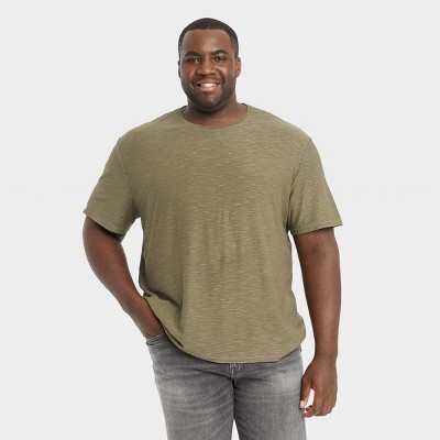 Men's Standard Fit Short Sleeve Muddied Basil Crew Neck Shirt - Goodfellow & Co™ Green