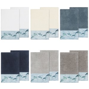 Linum Home Textiles 100% Turkish Cotton MIA Embellished Towel Set - 1 of 3