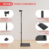 Pyle Adjustable Mic Stand with Square Base & Clip - PMKS61 - 36" to 63" Gloss Black - 3 of 4