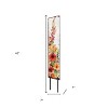 HomeRoots 42" Green Off White Orange And Yellow Solid Wood Watercolor Floral Garden Stake - 3 of 4