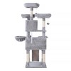 FEANDREA 66.5" Cat Tree Large Cat Tower Cat Condo with Scratching Posts Board 2 Caves 3 Plush Perches - 4 of 4