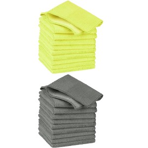 Unique Bargains Microfiber Absorbent Quick Dry Kitchen Dishcloth 20 Pcs - 1 of 4