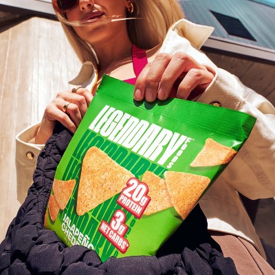 Legendary Foods Gluten Free and Keto Friendly Popped Protein Chips - Jalapeno Cheddar - 5.1oz/4ct