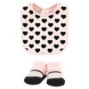 Hudson Baby Infant Girl Cotton Bib and Sock Set, Bestie Leopard, One Size - 4 of 4