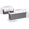 vidaXL 8 Piece Patio Sofa Set with Cushions Gray Poly Rattan - Table + 4x corner + 3x middle - 3 of 4