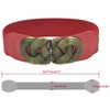INSPIRE CHIC Knot Woven Metal Interlocking Buckle Elastic Waist Cinch Belt - 3 of 3