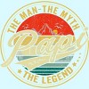 Men's Design By Humans Vintage Sunset Papi, The Man, Myth, Legend By COVI T-Shirt - 2 of 2