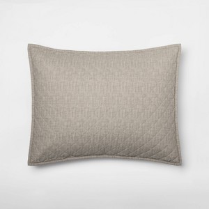 King Family Friendly Solid Pillow Sham Taupe - Threshold , Brown