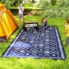 Outsunny Outdoor Patio Rug, Large Camping Carpet with Carrying Bag, Waterproof Plastic Straw, Reversible, Rhombus - 3 of 4