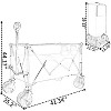 VYNXARIA Tall Heavy-Duty Folding Wagon Cart with 480lbs Capacity for Camping, Beach, Sports, Gardening, Black and Gray - 4 of 4