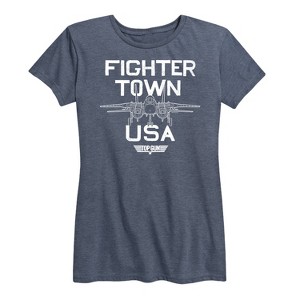 Women's - Top Gun - Property of Fighter Town Short Sleeve Graphic T-Shirt - 1 of 4
