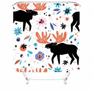 Wild Elk Shower Curtains for Bathroom Waterproof Fabric Bath Curtain Durable Soft Stylish Bathroom Decor 72x72 Inch - 1 of 1