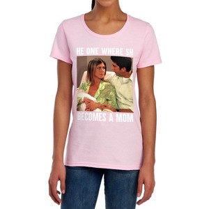 Women's Friends Mother's Day The One Where She Becomes A Mom T-Shirt - 1 of 4