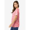 Woman Within Plus Size Perfect Printed Short-Sleeve Scoopneck Tee - 4 of 4
