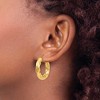 Black Bow Jewelry 5mm x 27mm Polished 14k Yellow Gold Round Twisted Hoop Earrings - 3 of 4