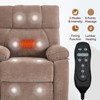 Beige Chenille Heat Massage Dual Motor Infinite Position Up to 350 LBS Large Electric Power Lift Recliners with Hidden Cup Holders - 4 of 4