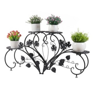 Artloge 4 Tiers Heavy Duty Metal Plant Stand Industrial Style Flower Pot Holder Rack for Garden Balcony Patio Office Decor Space-Saving - 1 of 4