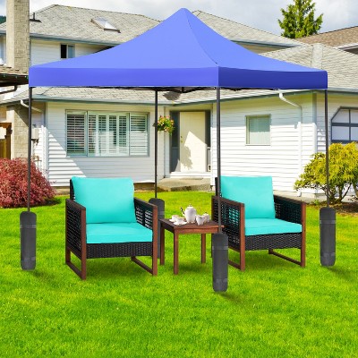 Blue 10x10 Waterproof Pop Up Canopy Tent with Sand Bags
