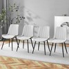 KTMBDW Upholstered Dining Chairs Set of 4, Modern PU Leather Dining Room Kitchen Side Chair with Padded Seat & Metal Legs, Restaurant/Cafe - 2 of 4